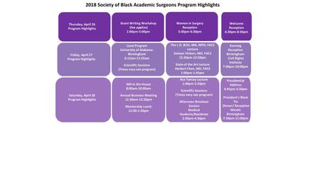 2018 Society of Black Academic Surgeons Program Highlights