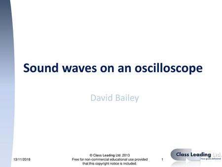 Sound waves on an oscilloscope