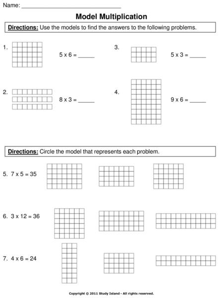 Model Multiplication Name: _______________________________