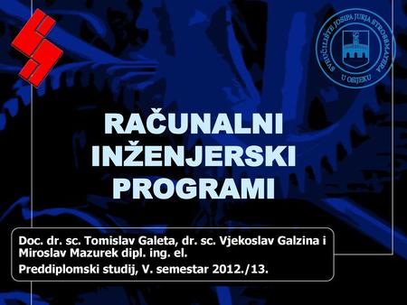 RAČUNALNI INŽENJERSKI PROGRAMI