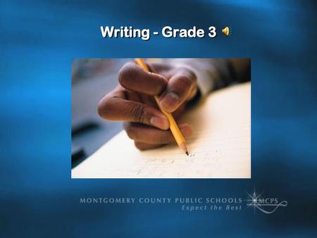 Writing - Grade 3.