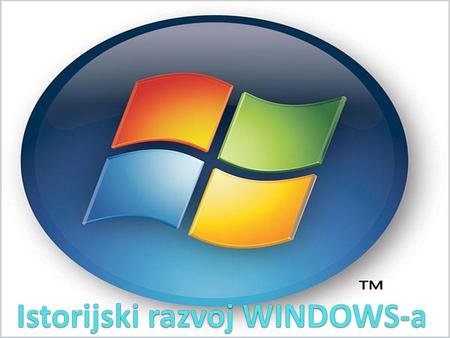 Istorijski razvoj WINDOWS-a