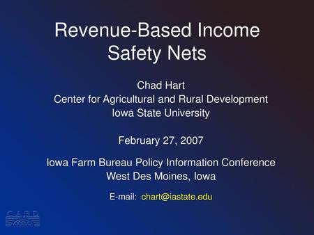 Revenue-Based Income Safety Nets