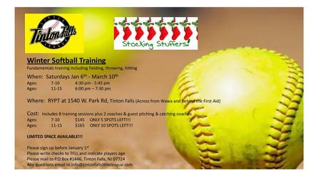 Winter Softball Training