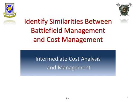 Intermediate Cost Analysis and Management