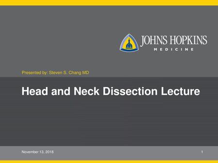 Head and Neck Dissection Lecture