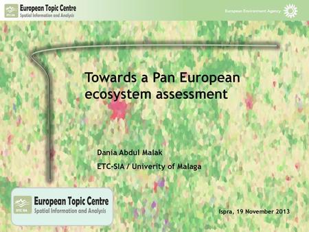 Towards a Pan European ecosystem assessment