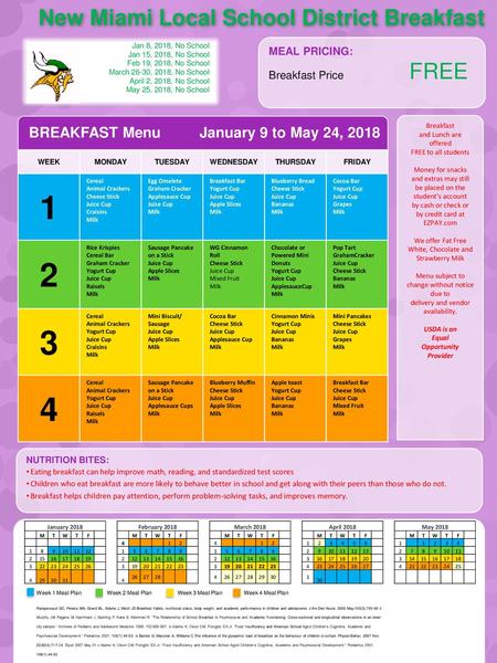 New Miami Local School District Breakfast