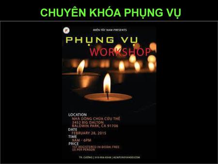 CHUYÊN KHÓA PHỤNG VỤ.