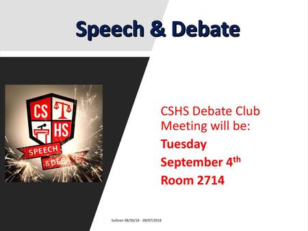 Speech & Debate Speech & Debate