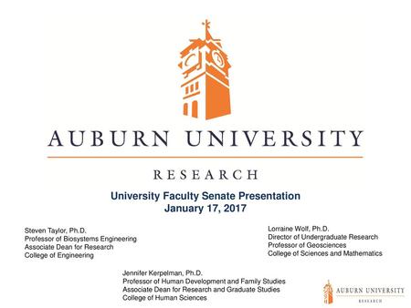 University Faculty Senate Presentation