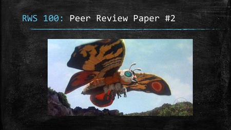 RWS 100: Peer Review Paper #2