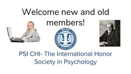 Welcome new and old members!