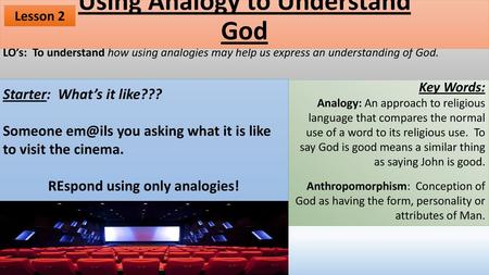 Using Analogy to Understand God