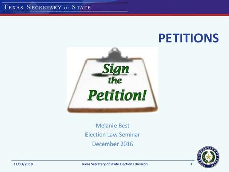 Melanie Best Election Law Seminar December 2016