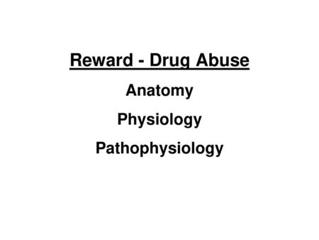 Reward - Drug Abuse Anatomy Physiology Pathophysiology