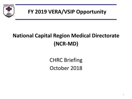 FY 2019 VERA/VSIP Opportunity