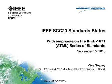 IEEE SCC20 Standards Status