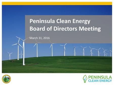 Peninsula Clean Energy Board of Directors Meeting