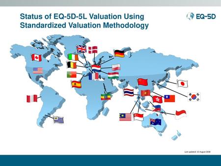 Status of EQ-5D-5L Valuation Using Standardized Valuation Methodology