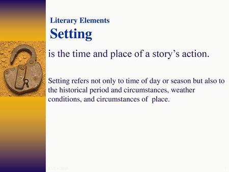 Literary Elements Setting