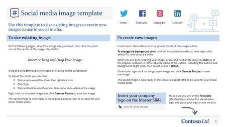 Social media image template