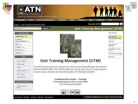 Learning Objective Action: Unit Training Management (UTM)