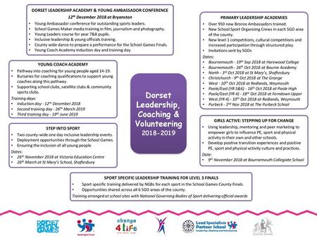 Dorset Leadership, Coaching & Volunteering