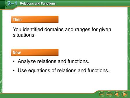 You identified domains and ranges for given situations.