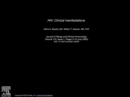 HIV: Clinical manifestations