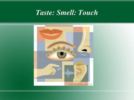 Taste: Smell: Touch.