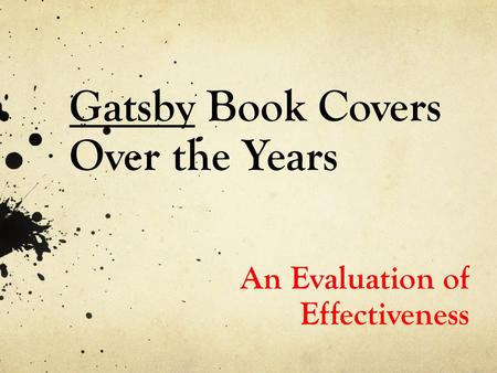 Gatsby Book Covers Over the Years