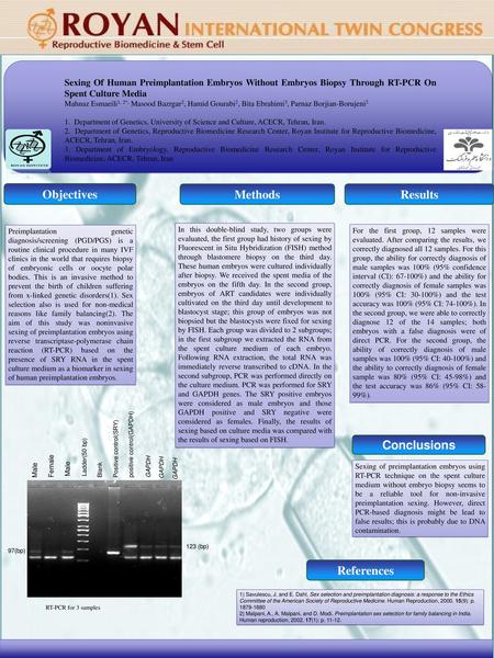 Objectives Methods Results Conclusions References Conclusions