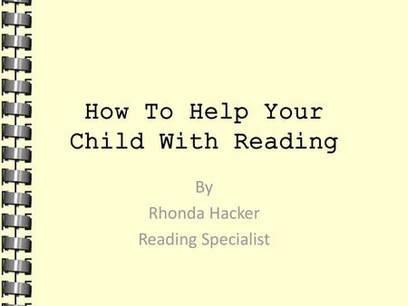 How To Help Your Child With Reading