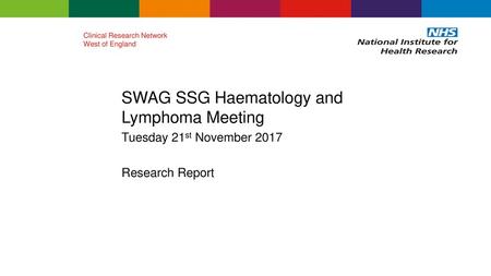 SWAG SSG Haematology and Lymphoma Meeting