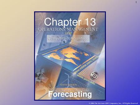 Chapter 13 Forecasting.