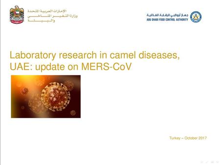 Laboratory research in camel diseases, UAE: update on MERS-CoV