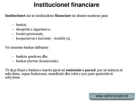 Institucionet financiare