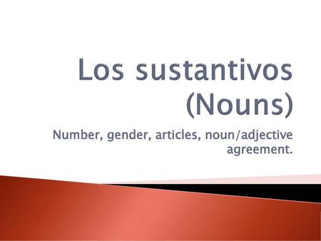 Los sustantivos (Nouns)