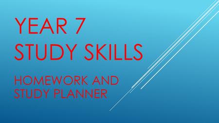 HOMEWORK AND STUDY PLANNER