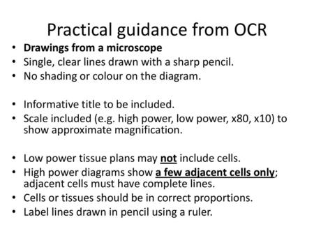 Practical guidance from OCR