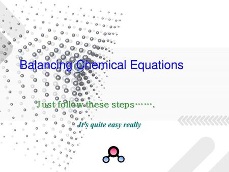 Balancing Chemical Equations