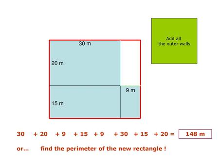 find the perimeter of the new rectangle !