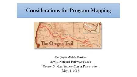 Considerations for Program Mapping