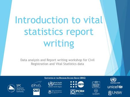 Introduction to vital statistics report writing