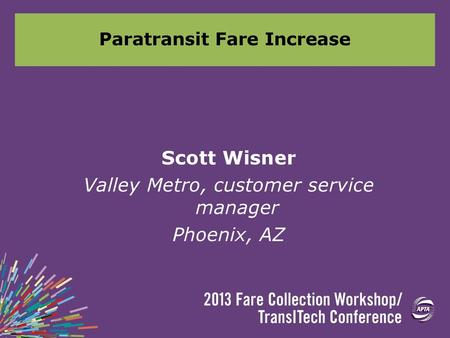 Paratransit Fare Increase