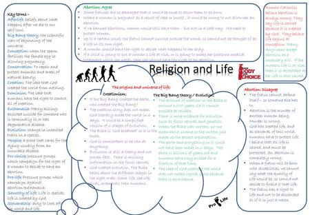 Religion and Life Abortion: Agree