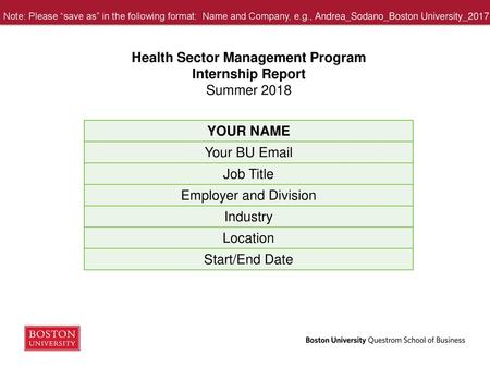 Health Sector Management Program