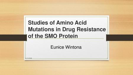 Studies of Amino Acid Mutations in Drug Resistance of the SMO Protein