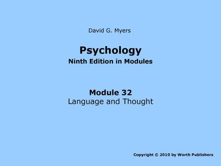 Ninth Edition in Modules